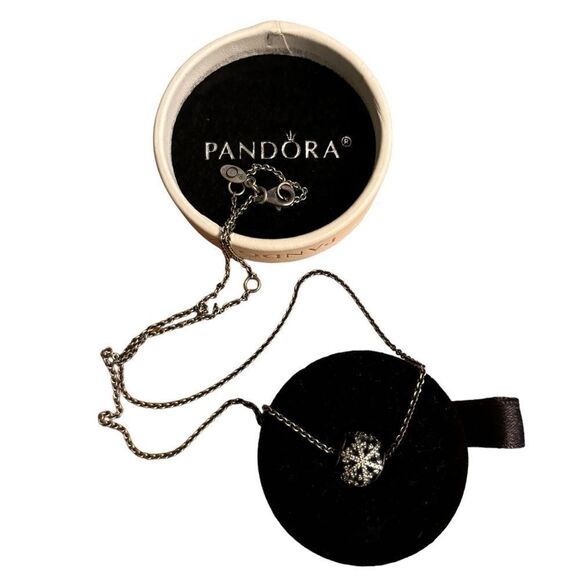 Pandora Tare Limited Edition Charm Christmas Snowflake 2013 Let It Snow 791187CZ - Picture 10 of 11